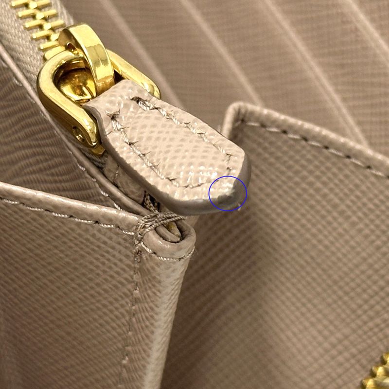 Prada Wallets Women's Branded Long Saffiano Beige 1ml506 Gold Hardware Round