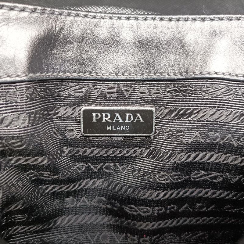 Prada Patina City Chain Black Saffiano Leather 1bd009204