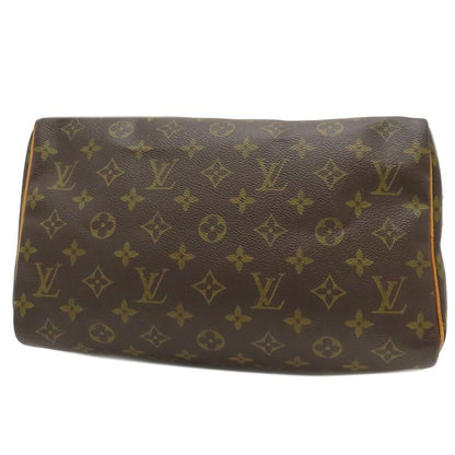 Louis Vuitton Handbag Speedy 30 Monogram Canvas Monogram Gold Hardware Brown