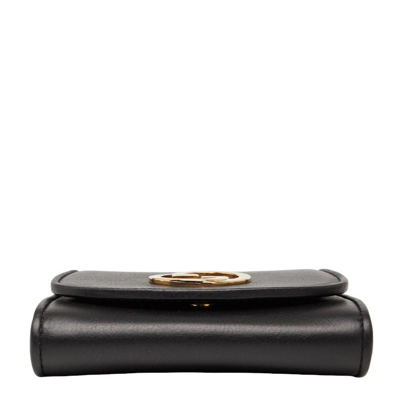 Gucci Interlocking G Blondy Medium Chain Wallet Shoulder Bag 725219 Black