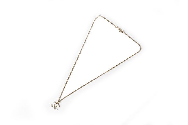 Chanel Necklace Pendant Coco Mark CC Rhinestone Gold 230716