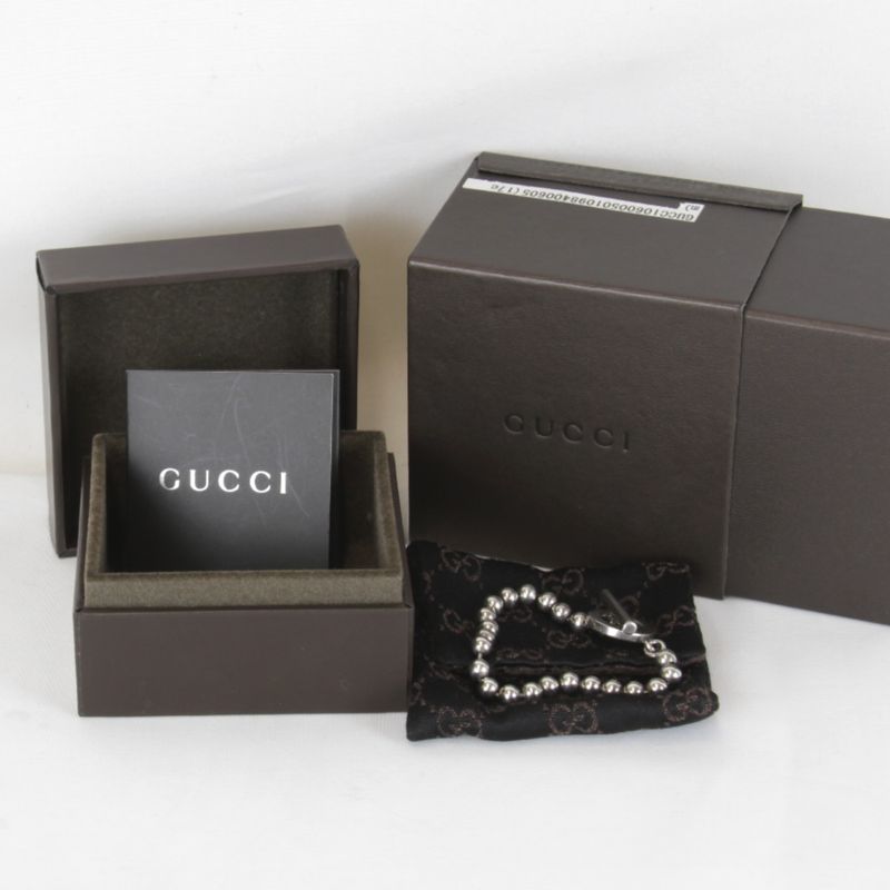 Gucci Ball Chain Bracelet 925 Silver
