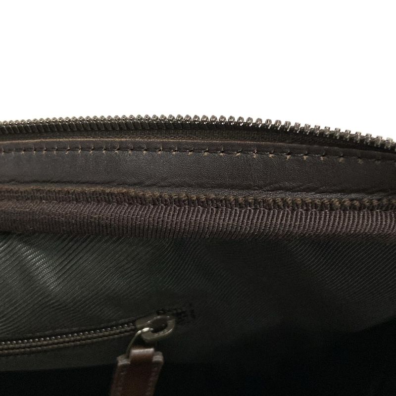 Gucci Boston Bag GG Supreme 108793 Beige X Dark Brown Leather