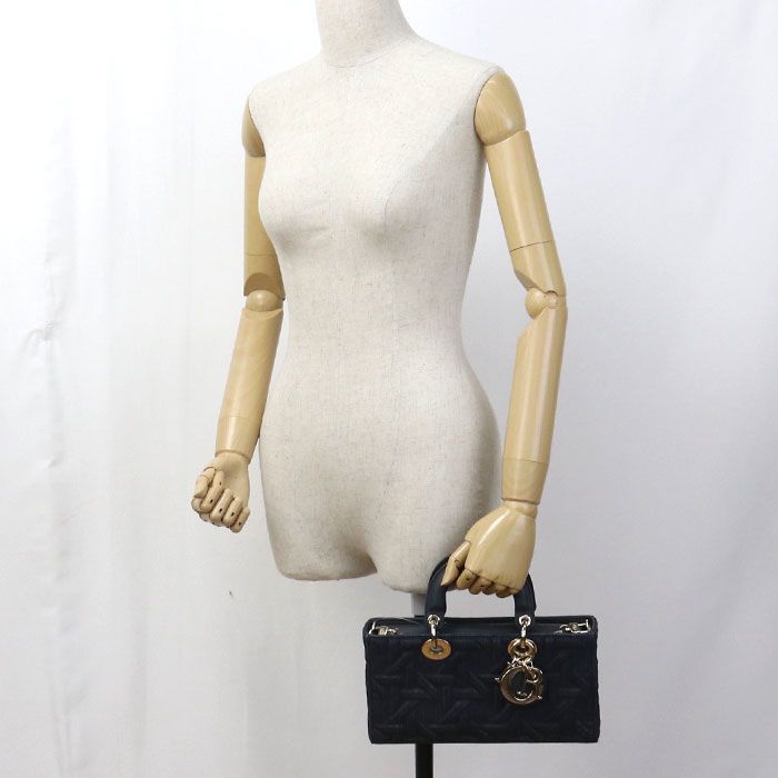 DIOR Medium 2WAY Lady D-joy M0540 Handbag Denim Calf Womens