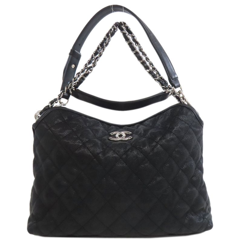 Chanel Matelasse Chain Shoulder Silver Hardware 2WAY Shoulder Bag Grained