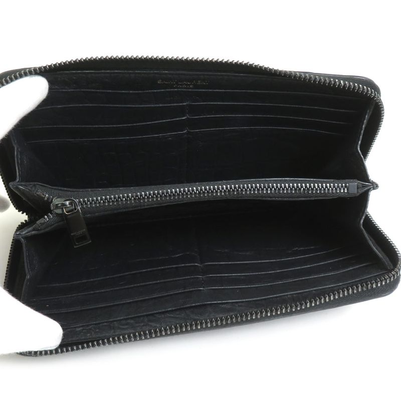 Saint Laurent Round Zipper Long Wallet