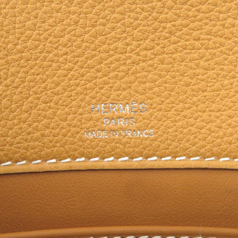 Hermes Sac A Depeches 21 Togo Leather Shoulder Bag Natural Sable W Engraved