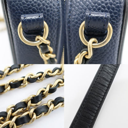 Chanel CC Filigree-chain Shoulder Bag Navy-gdhardware Matelasse