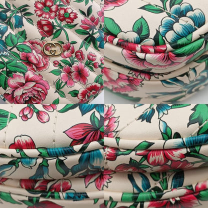 Guccigg Marmont Flower Print Heart Multicolor Leather 740355 E040806078