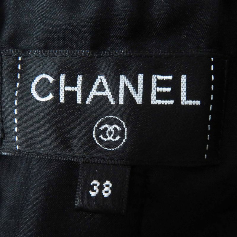 CHANEL 22SS P72501 Runway Wear Coco Mark Button Sequined Trapezoid Tweed Skirt