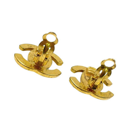 Chanel Turnlock GP Gold Earrings