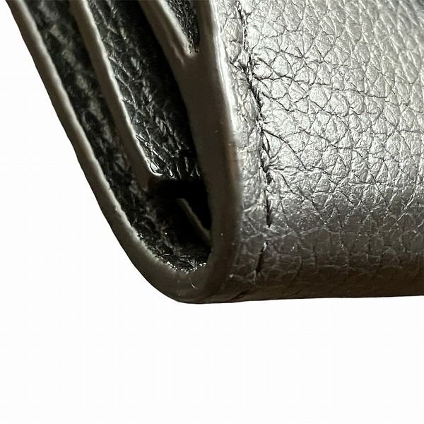 Louis Vuitton Taurillon Portefeuille Lock Mini M63921 Noir Black Trifold Wallet