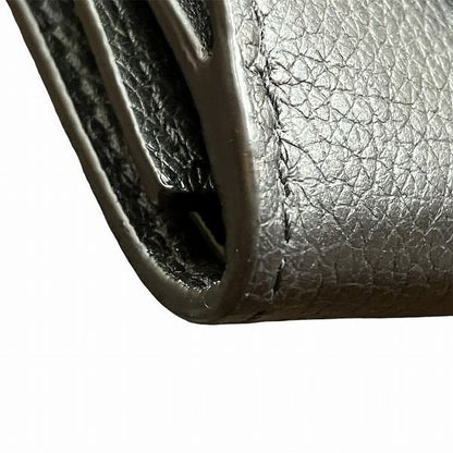 Louis Vuitton Taurillon Portefeuille Lock Mini M63921 Noir Black Trifold Wallet