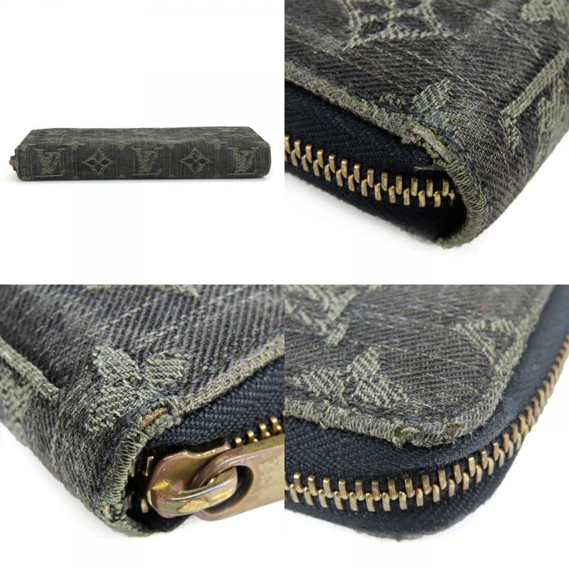 Louis Vuitton Long Wallet Zippy Wallet M95614 Round Zipper Monogram Denim Noir