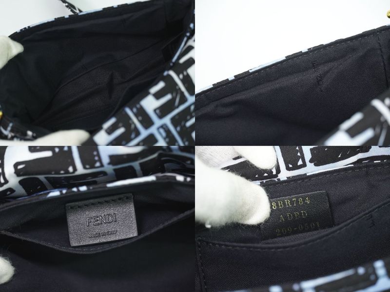 Authentic Fendi Zucca Bucket Joshua Vidas Collaboration 2WAY Shoulder Bag Belt