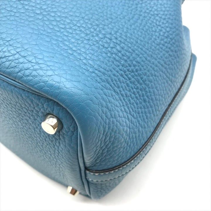 Hermes Picotin Blue Jean Hand Bag Leatheed Bag Jeans