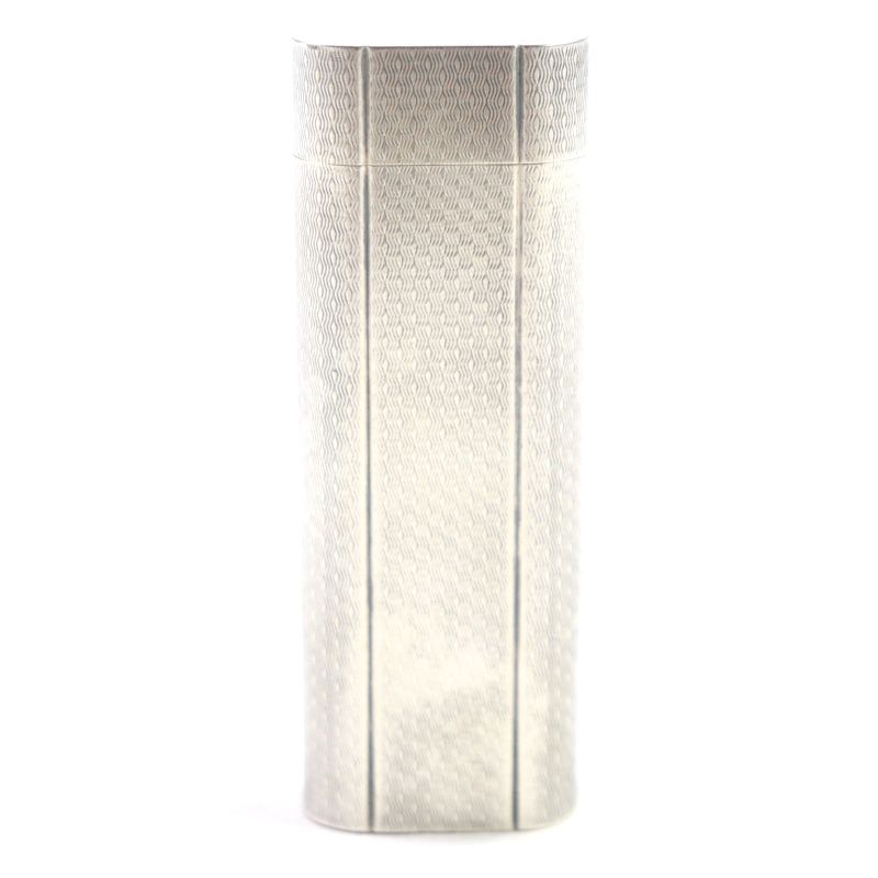 Cartier Oval All-over Roller Type Gas Lighter Silver Men's Ignition Confirmed