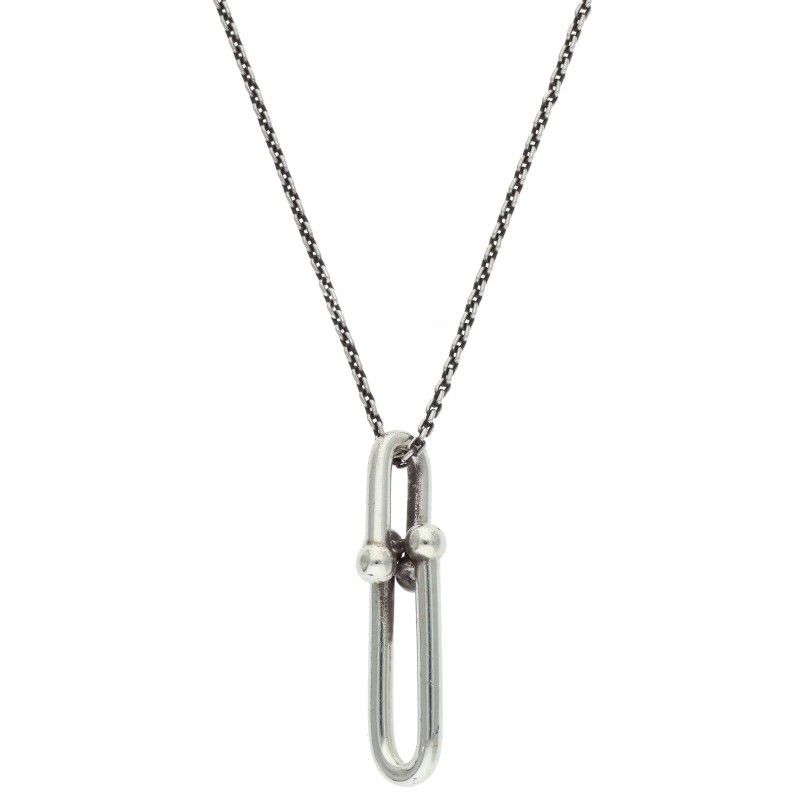 Tiffany & Co Hardwear Hardware Link Pendant Silver Necklace Men's 46cm (18.11in)