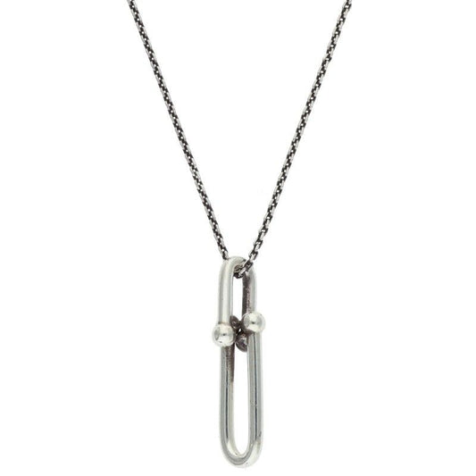 Tiffany & Co Hardwear Hardware Link Pendant Silver Necklace Men's 46cm (18.11in)