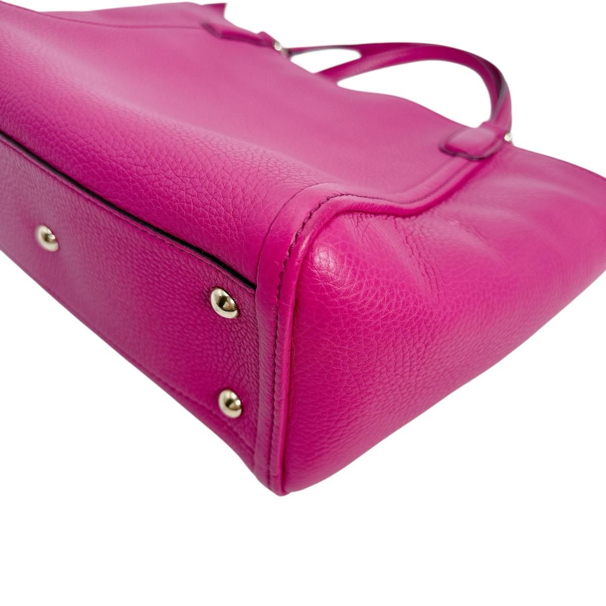 Gucci 2-Way Bag Handbag Calf Pink