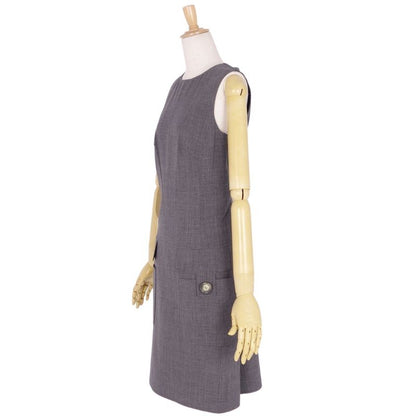 Celine Dress Sleeveless Wool Gabardine Top Women's Made In France 36(S Equivalen