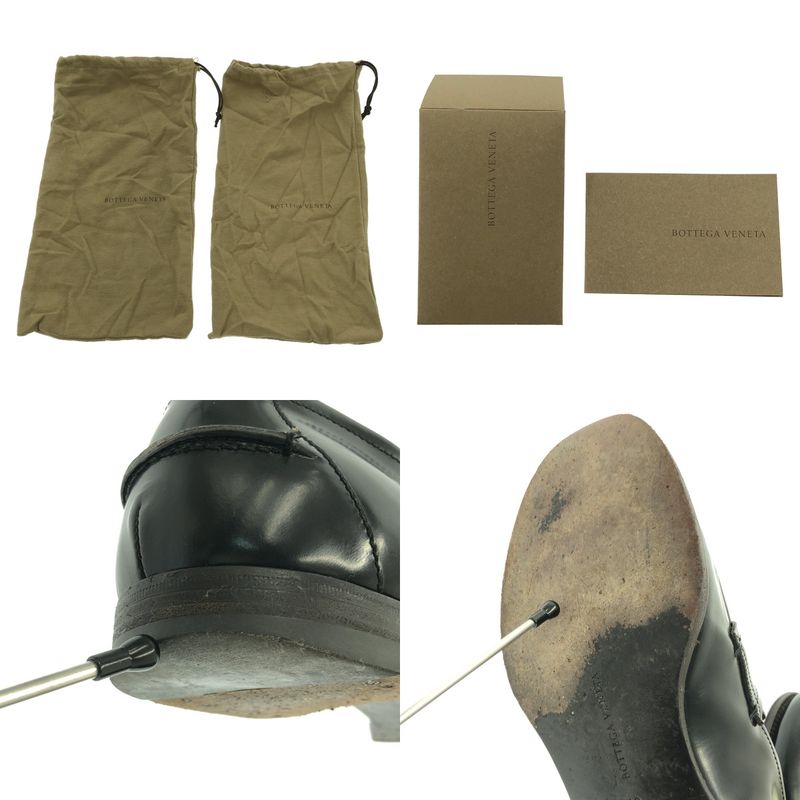 Bottega Veneta Leather Intrecciato Coin Loafer - 40 - Black - Men's