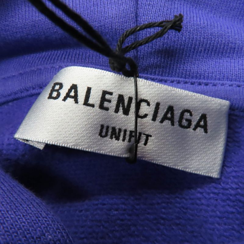 Balenciaga 2021 670946 Bebe 100% Cotton With Stone Hooded Hoodie Purple M