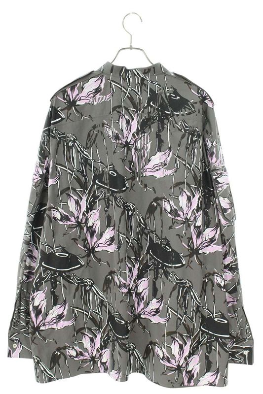 Prada 24SS Sc766 Print Design Oversized Long Sleeve Shirt Men's M
