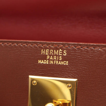 Hermes Handbag Kelly 32 Tricolor Rouge Ash Brick Brow — view 4
