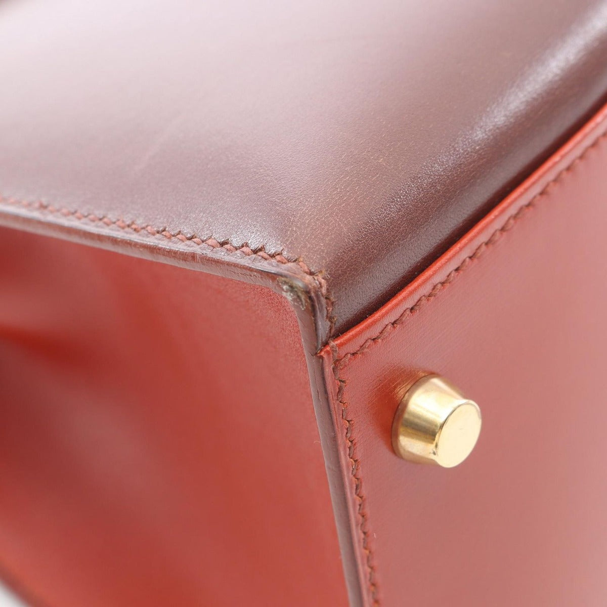 Hermes Handbag Kelly 32 Tricolor Rouge Ash Brick Brow — view 7