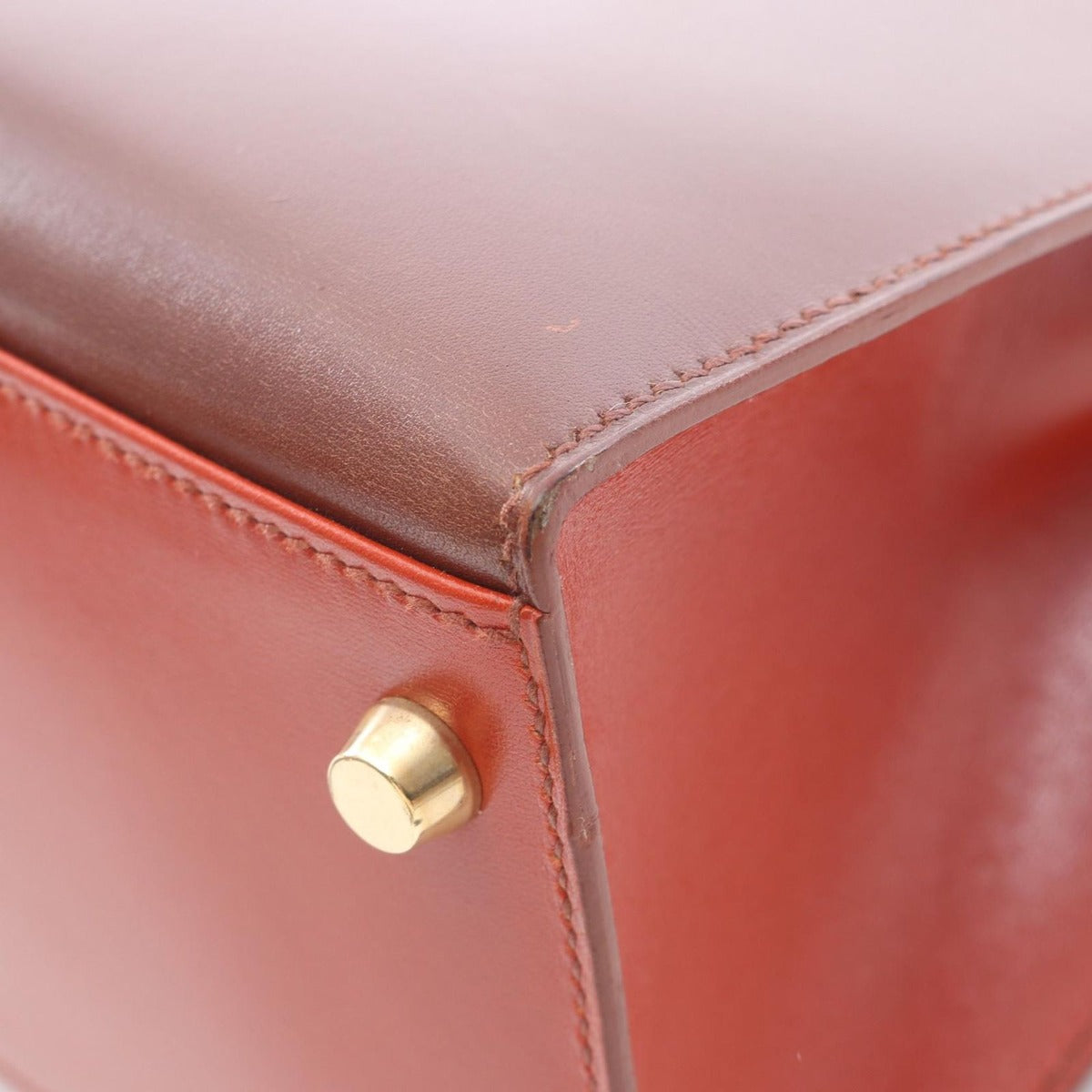 Hermes Handbag Kelly 32 Tricolor Rouge Ash Brick Brow — view 8