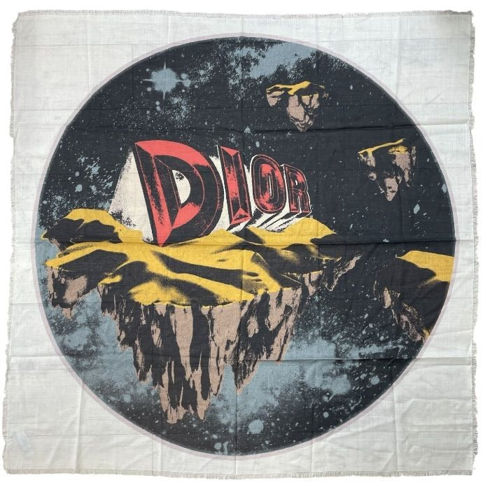 Dior Asterodior Scarf Shawl Large Silk Wool