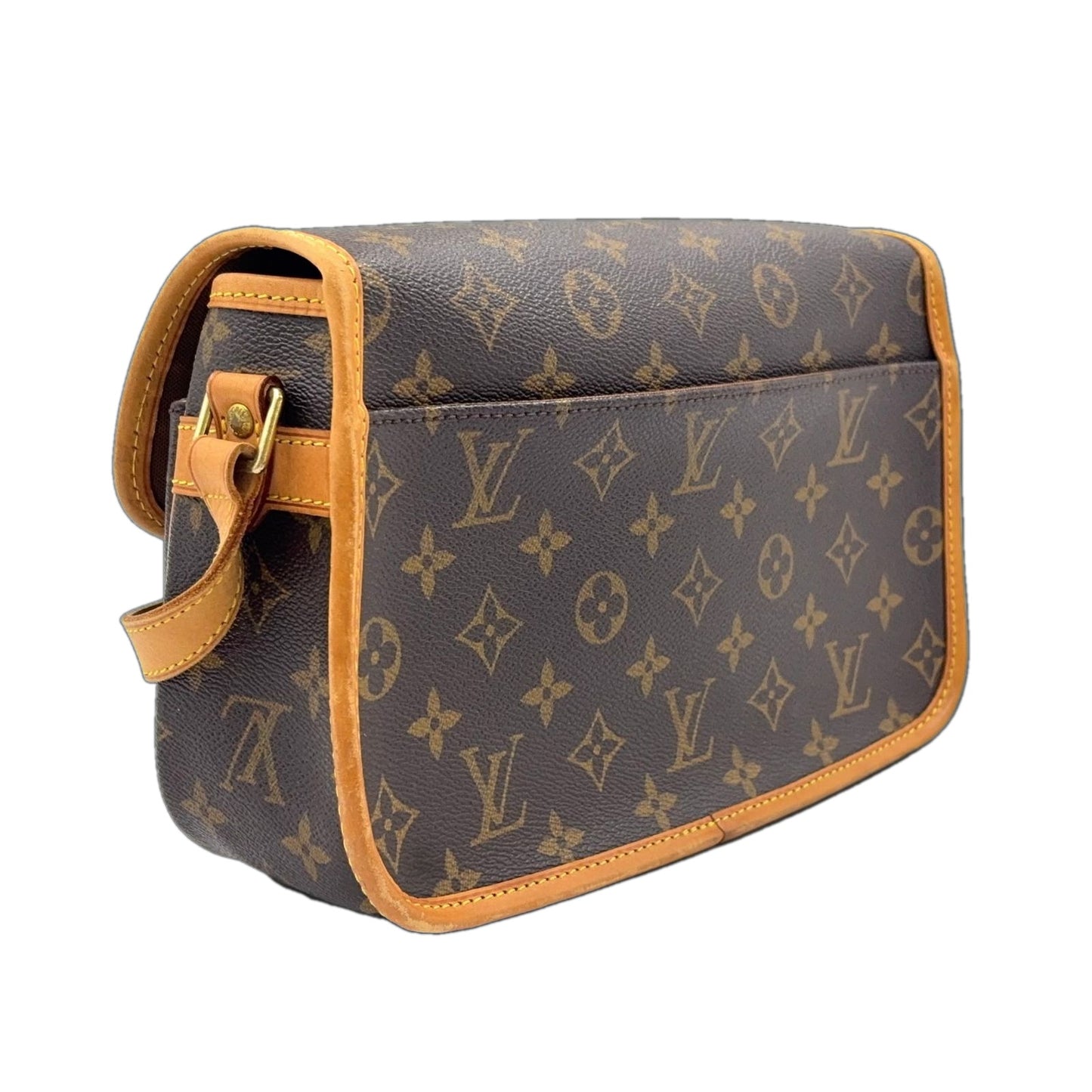 Louis Vuitton Sologne Monogram Leather Brown Shoulder Bag Gold — view 2