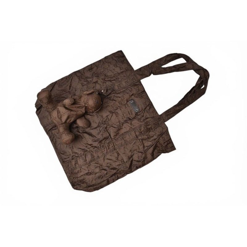 Gucci Shopping GG Nylon Teddy Bear My Pouch Pattern Brown — view 6