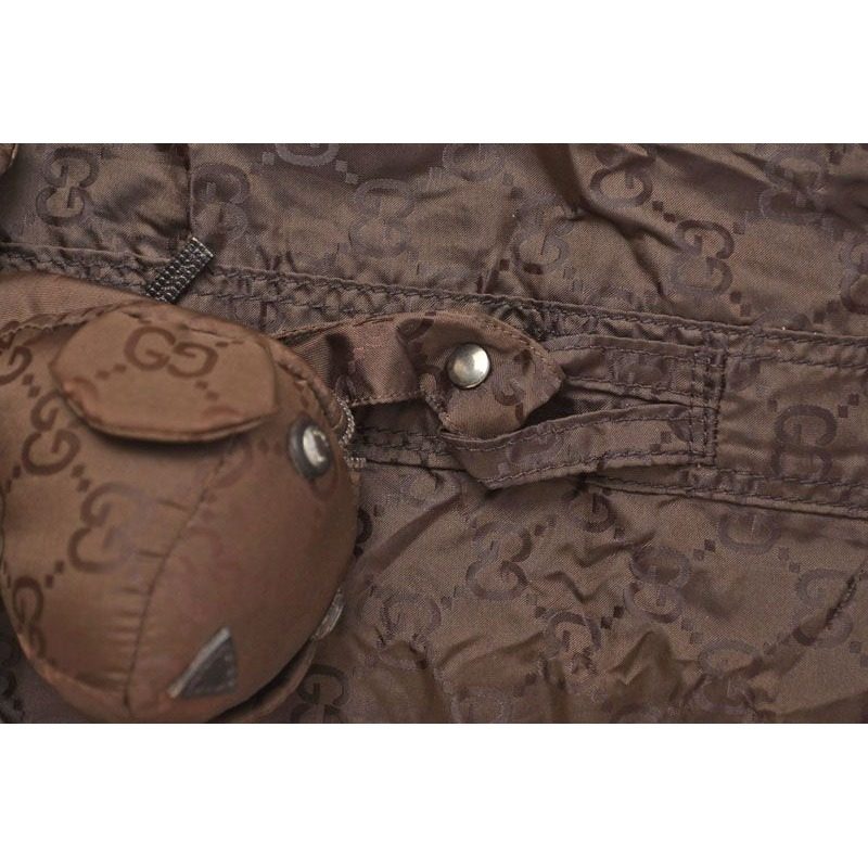 Gucci Shopping GG Nylon Teddy Bear My Pouch Pattern Brown — view 7