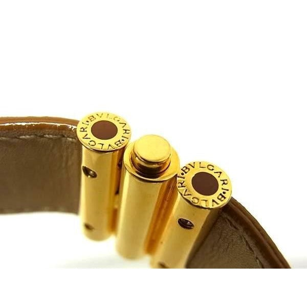 Bvlgari Bracelet Brown Gold Leather — view 3