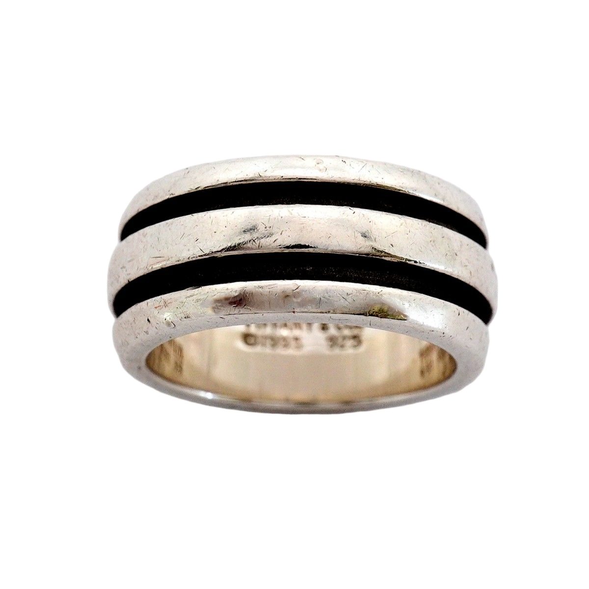 Tiffany & Co Ring Group Double Line 925 Sterling Silver — view 2