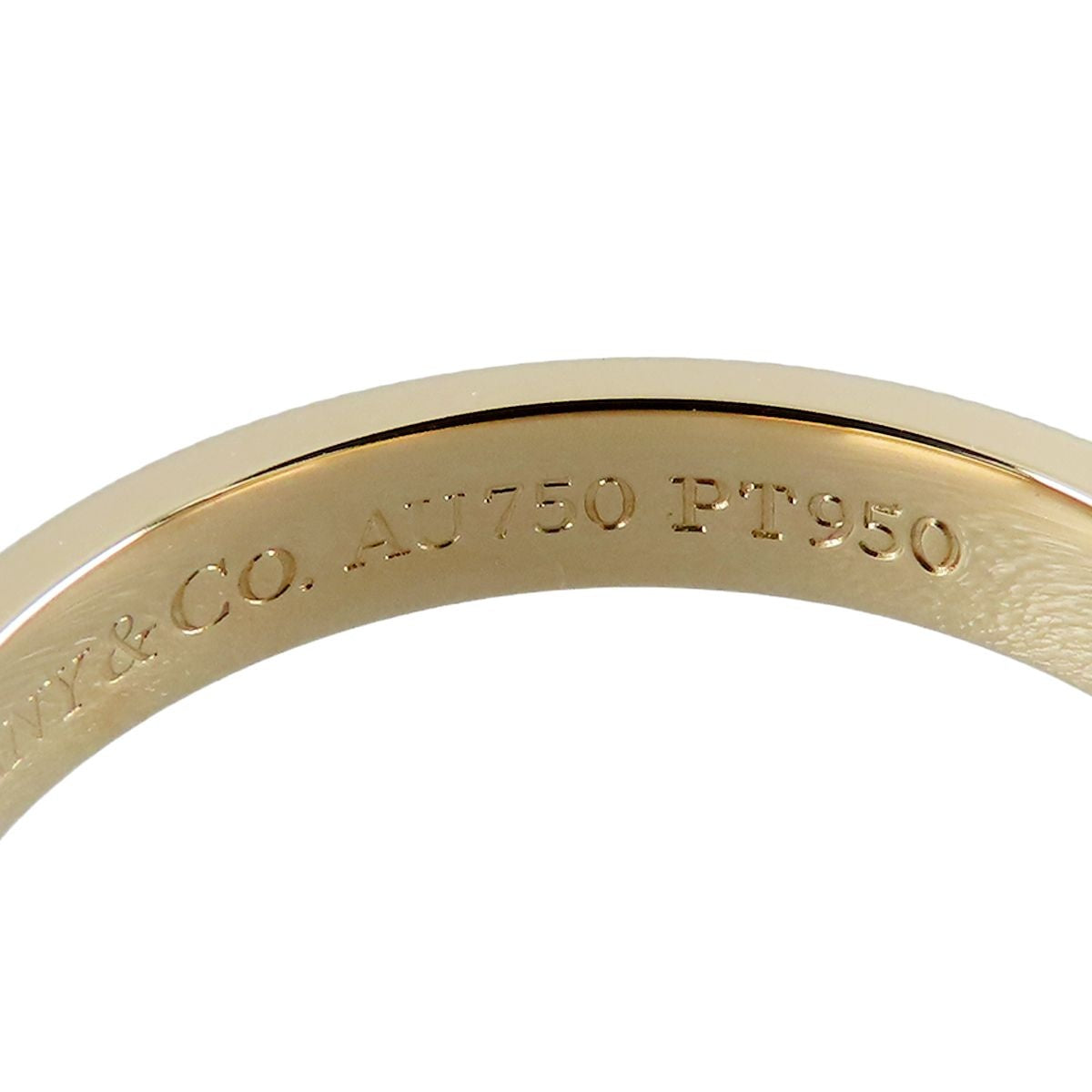 Tiffany & Co Milgrain Ring Yellow Gold Platinum 18k Together Band — view 7