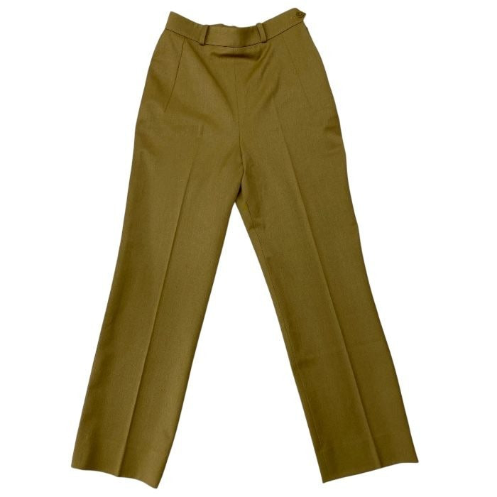 Hermes Slacks Tapered Straight Pants Bottoms Brown Wool