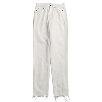 Saint Laurent Paris Denim Pants 24 Cut Off Distressed Tapered