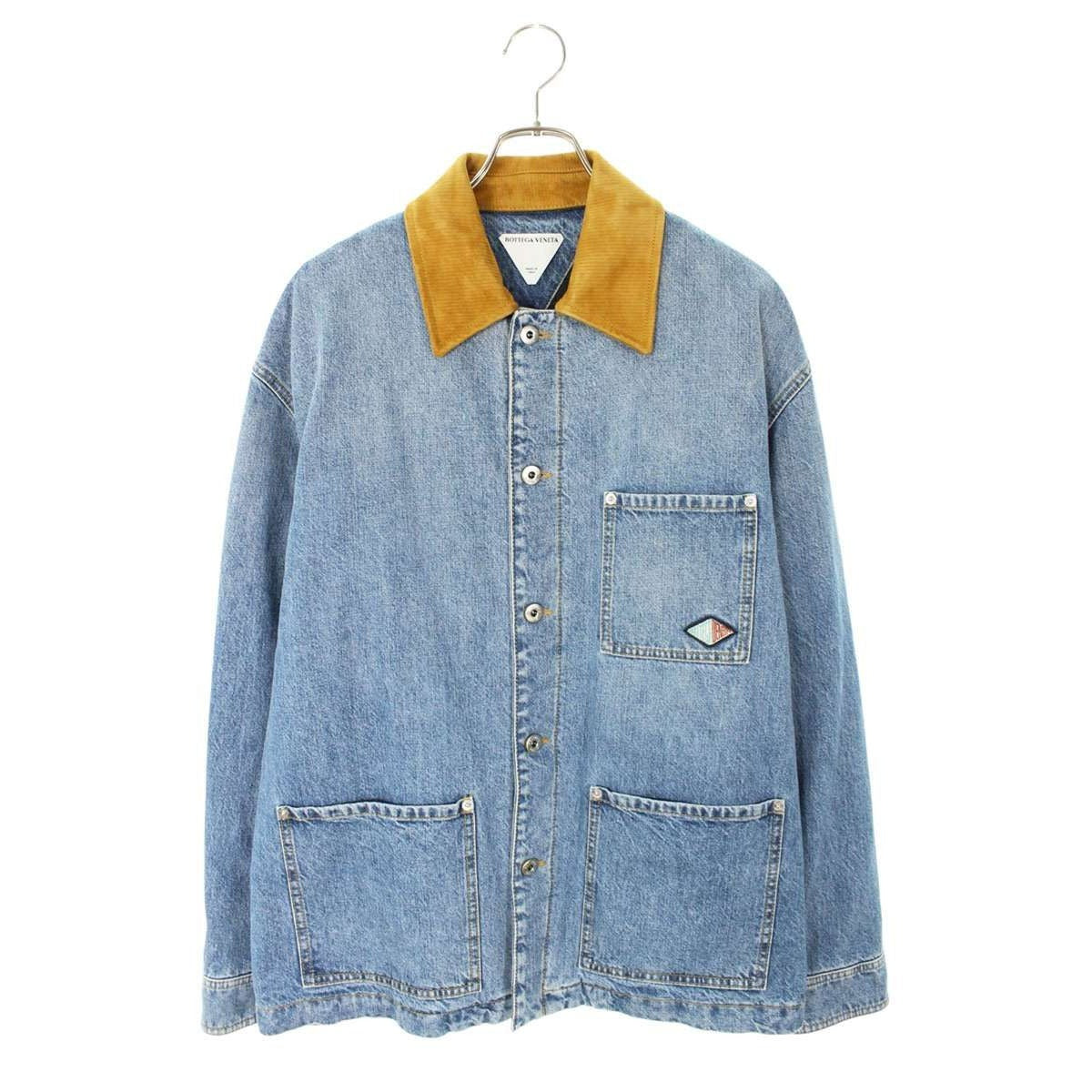 Bottega Veneta Color Cut Replacement Coveralls Denim Jacket