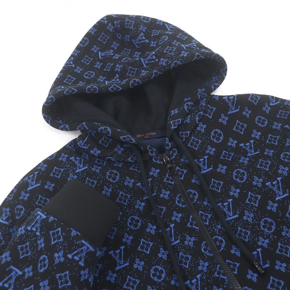 Louis Vuitton Monogram Zip Sle Hoodie Black Blue — view 2