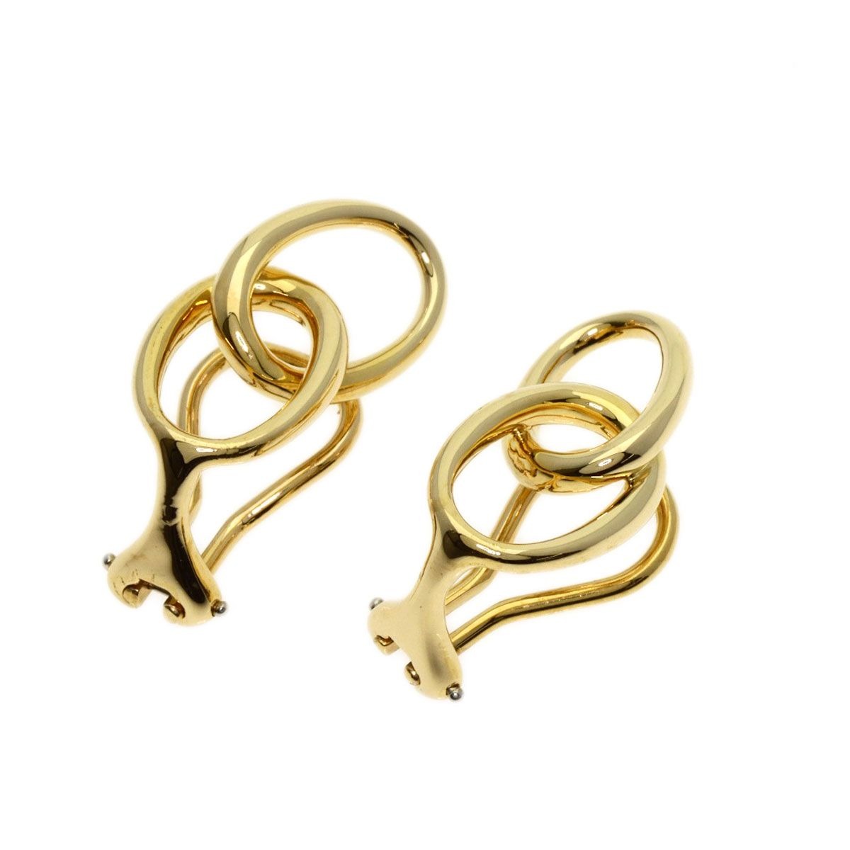 Tiffany & Co. Double Loop Earrings 18K Yellow Gold