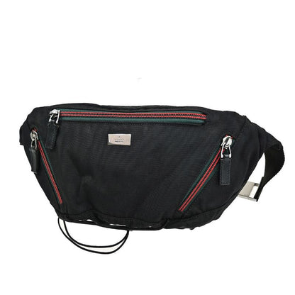 Gucci Body Bag Sherry Waist Pouch Black Canvas 88ka616