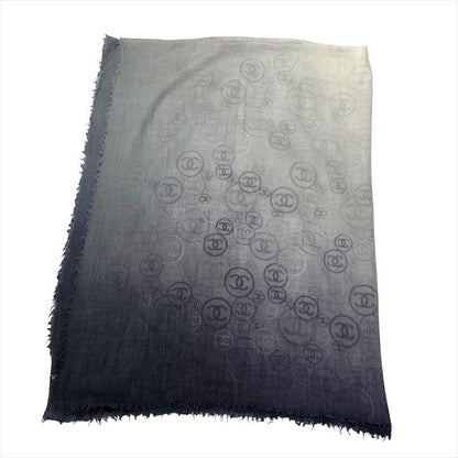Chanel CC Logo Gradient Cashmere Large Shawl Scarf