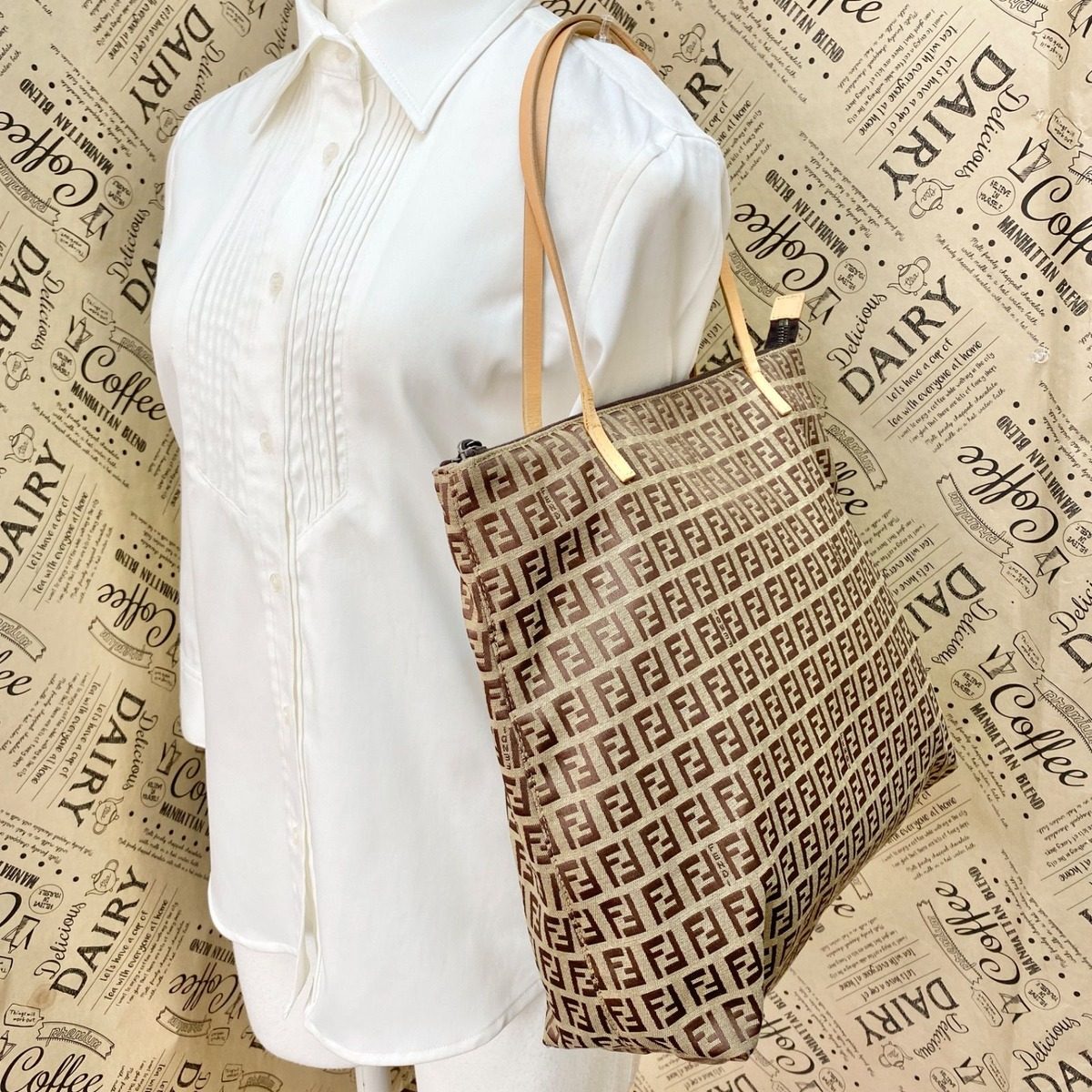 Fendi Handbag Vertical Zucca A4 Business Travel Formal — view 3