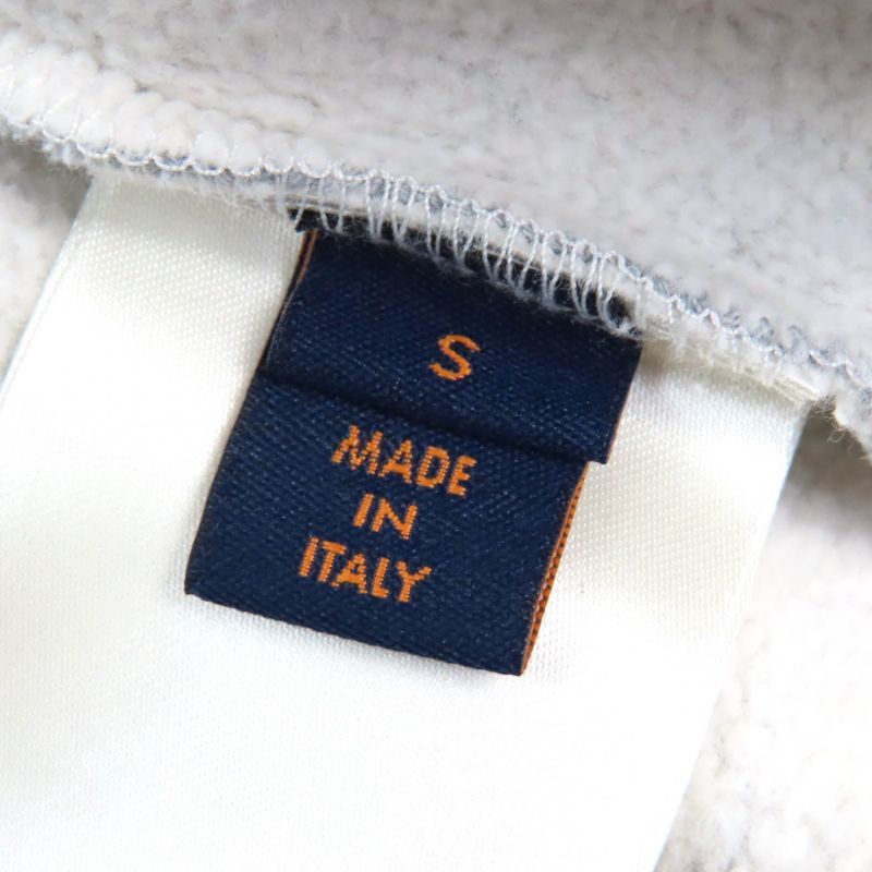 Louis Vuitton 21AW Neon Working Man 100% Cotton Logo Print Pullover Hoodie Grey