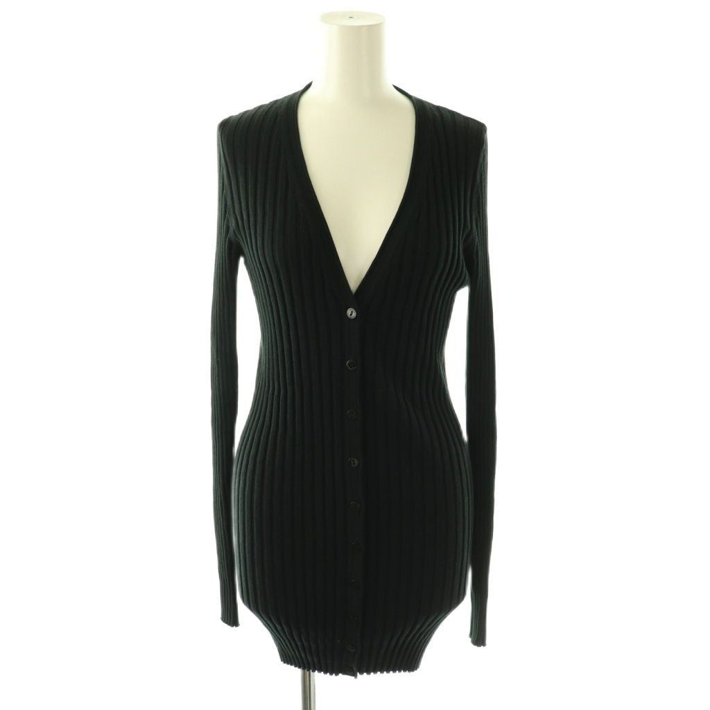 Dolce & Gabbana Cardigan Rib Knit V-neck 38 Black DF