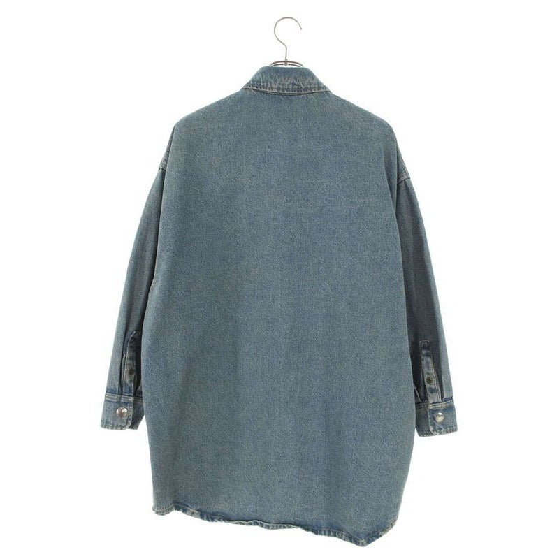 Prada Gfc 036 Organic Denim Logo Plate Jacket Women 38 — view 2