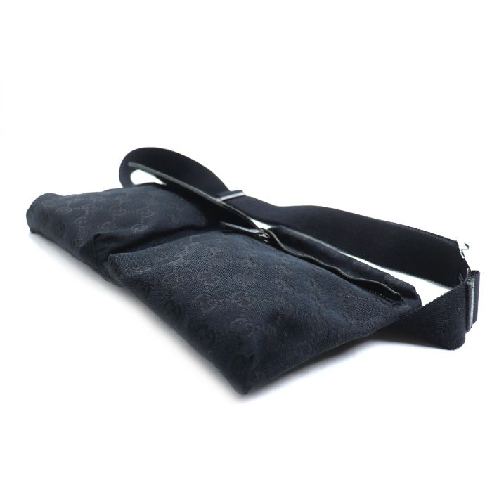 Gucci GG Canvas Belt Bag Waist Bag Black 28566 Body Bag Men's Preowned